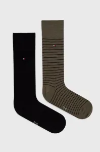 Ponožky Tommy Hilfiger 2-pack pánské, zelená barva, 100001496 #1943638