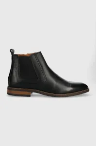 Kožené kotníkové boty Tommy Hilfiger pánské, černá barva #4301584