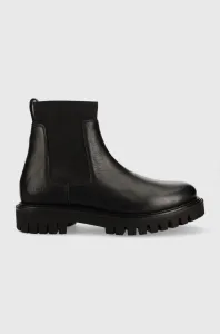 Kožené kotníkové boty Tommy Hilfiger pánské, černá barva #5598171