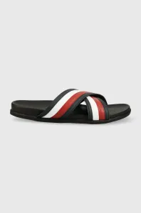 Pantofle Tommy Hilfiger pánské, černá barva #2022330