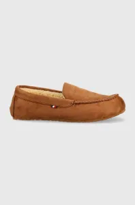 Pantofle Tommy Hilfiger pánské, hnědá barva #5861858