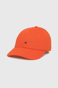Bavlněná baseballová čepice Tommy Hilfiger oranžová barva #4171737