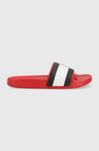 Pantofle Tommy Hilfiger RUBBER TH FLAG POOL SLIDE pánské, červená barva, FM0FM04263 #4171766
