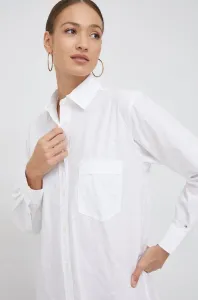 Bavlněné tričko Tommy Hilfiger bílá barva, regular, s klasickým límcem