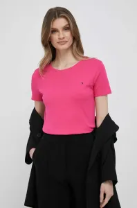 Bavlněné tričko Tommy Hilfiger růžová barva #5387497