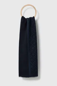 Bavlněný šátek Tommy Hilfiger tmavomodrá barva, vzorovaný #5969759
