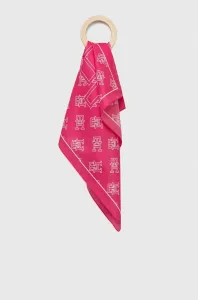 Hedvábný kapesníček Tommy Hilfiger růžová barva