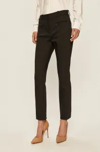 Kalhoty Tommy Hilfiger dámské, černá barva, přiléhavé, medium waist #3505218