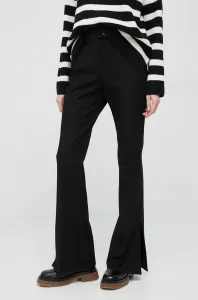 Kalhoty Tommy Hilfiger dámské, černá barva, zvony, high waist #4136323