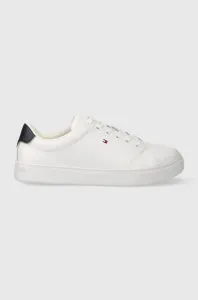 Kožené sneakers boty Tommy Hilfiger ESSENTIAL COURT SNEAKER bílá barva, FW0FW07427