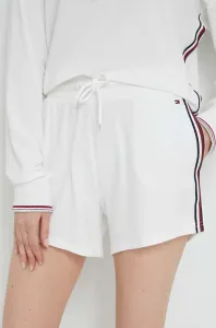 Kraťasy Tommy Hilfiger dámské, bílá barva, s aplikací, high waist