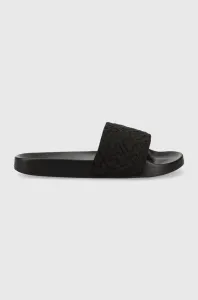 Pantofle Tommy Hilfiger TH ELEVATED SLIDE dámské, černá barva, FW0FW07422