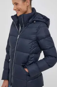 Péřová bunda Tommy Hilfiger dámská, tmavomodrá barva, zimní #5677942