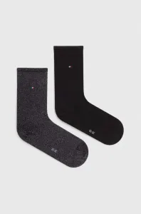 Ponožky Tommy Hilfiger 2-pack dámské, černá barva #5547764