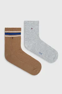 Ponožky Tommy Hilfiger 2-pack dámské, šedá barva