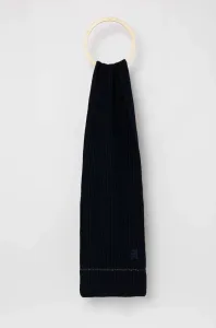 Šátek z vlněné směsi Tommy Hilfiger tmavomodrá barva, s potiskem