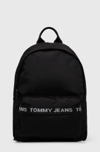 Batoh Tommy Jeans dámský, černá barva, malý, s potiskem