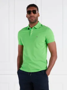Tommy Hilfiger pánské zelené polo tričko - L (LWY)