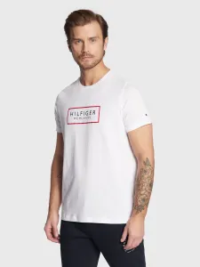 Tommy Hilfiger pánské bílé tričko - XL (YBR) #1423391