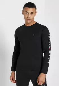 Tommy Hilfiger pánské černé tričko s dlouhým rukávem - L (BDS) #1413044