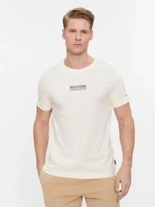 Tommy Hilfiger pánské krémové tričko - XXL (AEF)