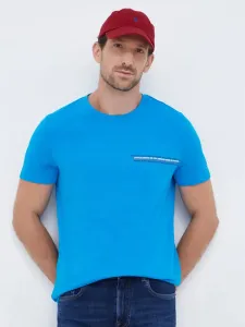 Tommy Hilfiger pánské modré tričko #5573614