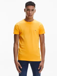 Tommy Hilfiger pánské žluté tričko - XL (ZER) #1416613