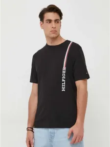 Tommy Hilfiger pánské černé tričko - XL (BDS) #5359009