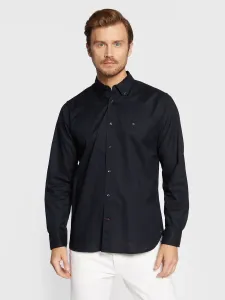 Tommy Hilfiger pánská černá košile - XL (BDS)