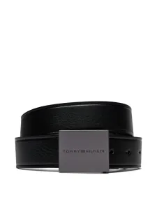 Tommy Hilfiger pánský černý kožený pásek #6059171
