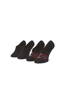 2 PACK černých nízkých ponožek  Breton 39-42 Tommy Hilfiger