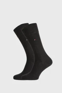 2 PACK šedých ponožek  Classic 39-42 Tommy Hilfiger