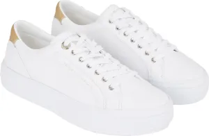 Tommy Hilfiger dámské bílé tenisky Essential Vulc Canvas Sneaker - 37 (YBS)
