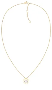 Tommy Hilfiger Elegantní pozlacený náhrdelník s krystalem Layered 2780801 #5597183