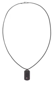 Tommy Hilfiger Nadčasový černý náhrdelník z oceli Nelson H-Link 2790424