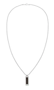 Tommy Hilfiger Originální ocelový náhrdelník s koženým detailem 2790492