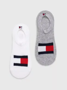 Dětské ponožky Tommy Hilfiger 2-pack šedá barva #3915877