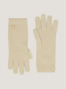 Tommy Hilfiger dámské krémové rukavice - S-M (ABH)