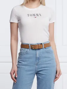 Tommy Jeans dámské bílé tričko - M (YBR) #1416074