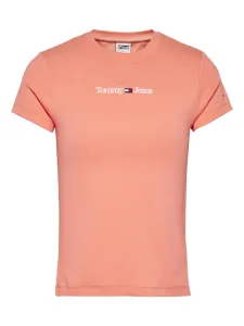 Tommy Jeans dámské broskvové tričko - M (TKL)