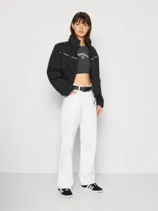 Bunda Tommy Jeans dámská, černá barva, zimní, oversize #5462688
