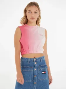 Tommy Jeans dámský růžový top - S (TJN) #4180085