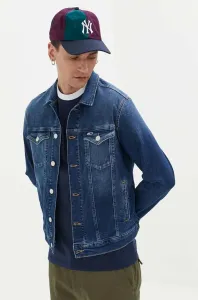 Džínová bunda Tommy Jeans pánská, tmavomodrá barva, přechodná #5157771