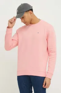 Mikina Tommy Jeans pánská, růžová barva, melanžová