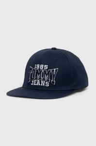 Bavlněná baseballová čepice Tommy Jeans tmavomodrá barva, s aplikací #5362766