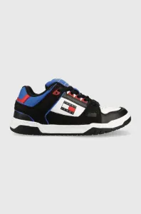 Kožené sneakers boty Tommy Jeans Skate Sneaker černá barva
