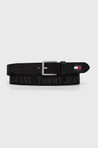 Pásek Tommy Jeans pánský, černá barva #3841483