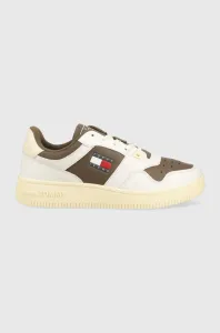Sneakers boty Tommy Jeans TJM BASKET COLOR hnědá barva, EM0EM01215