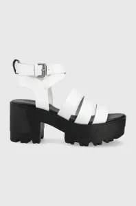 Kožené sandály Tommy Jeans dámské, bílá barva, na platformě