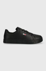 Kožené sneakers boty Tommy Jeans COOL SNEAKER černá barva, EN0EN02042
